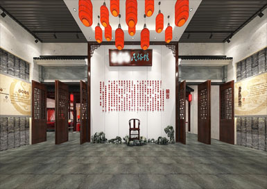 民俗文化展廳裝修設計案例效果圖