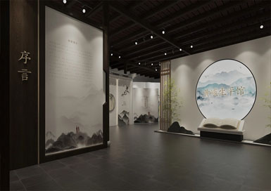 名人文化館展廳裝修設計案例效果圖