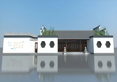 文化禮堂展館裝修設計案例效果圖