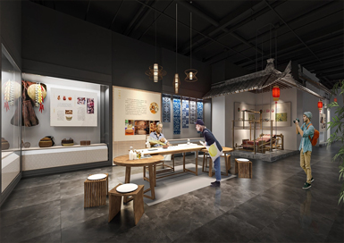 非遺民宿文化館裝修設計案例效果圖