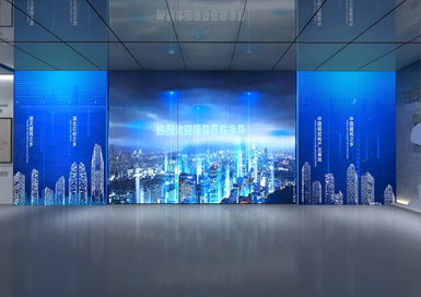 建筑科技展廳裝修設(shè)計案例效果圖