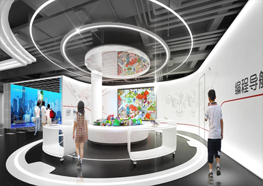 汽車(chē)科普展廳裝修設(shè)計(jì)案例效果圖