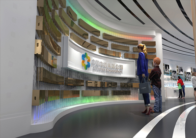 企業黨建展廳裝修設計效果圖