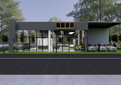 杭州高端汽車展廳裝修設(shè)計案例效果圖